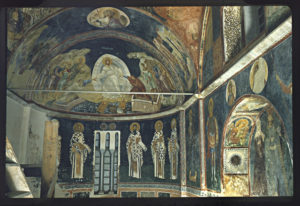 Art restoration history- frescoes at the Kariye Camii in Istanbul, Turkey-1957