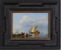 Hermanus Koekkoek the Elder. 19th century Antique Dutch marine painting