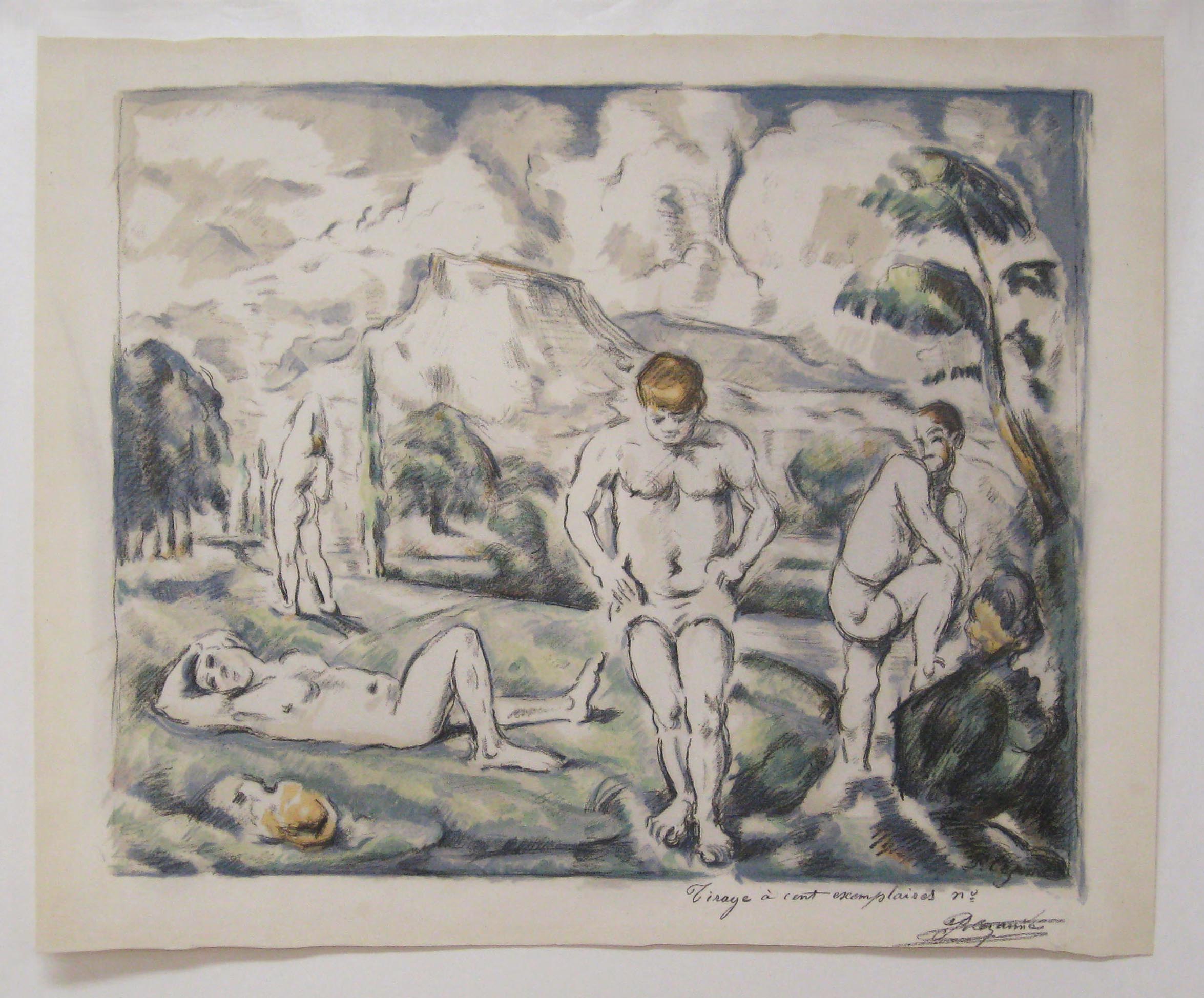 Paul Cezanne, Lithograph, after restoration