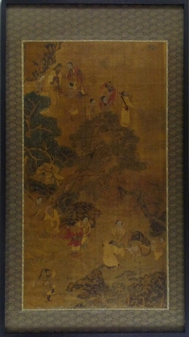 Chinese Silk Painting- restored and framed