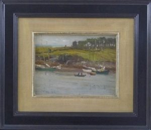 antique painting restored and re-framed