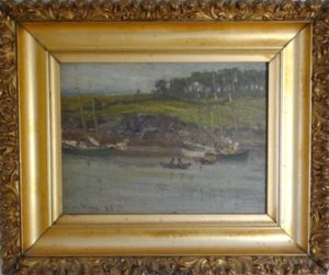 Antique panting with old frame