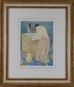 Sign print by Mary Cassatt was restored and framed by Oliver Brothers in Boston