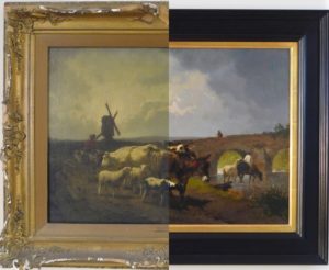 Dutch paintings framed