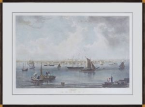 Boston Harbour engraving after restoration treatment
