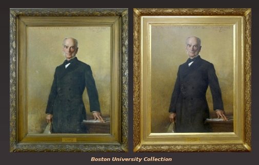 Portrait of Dr. Bennett, painting and frame restoration