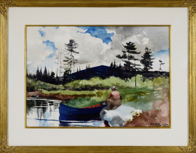Winslow Homer, restored watercolor by Oliver Brothers- the oldest art restoration firm in the United States
