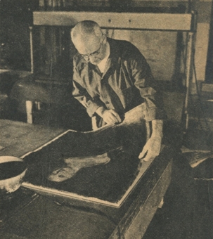Painting Restoration example, 1954