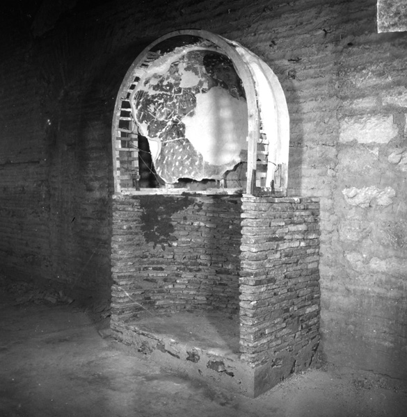View of new armature housed in the Ayasofya Museum, before final plastering and painting, 1958