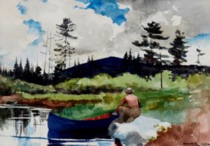 Winslow Homer in the Adirondacks, art on paper