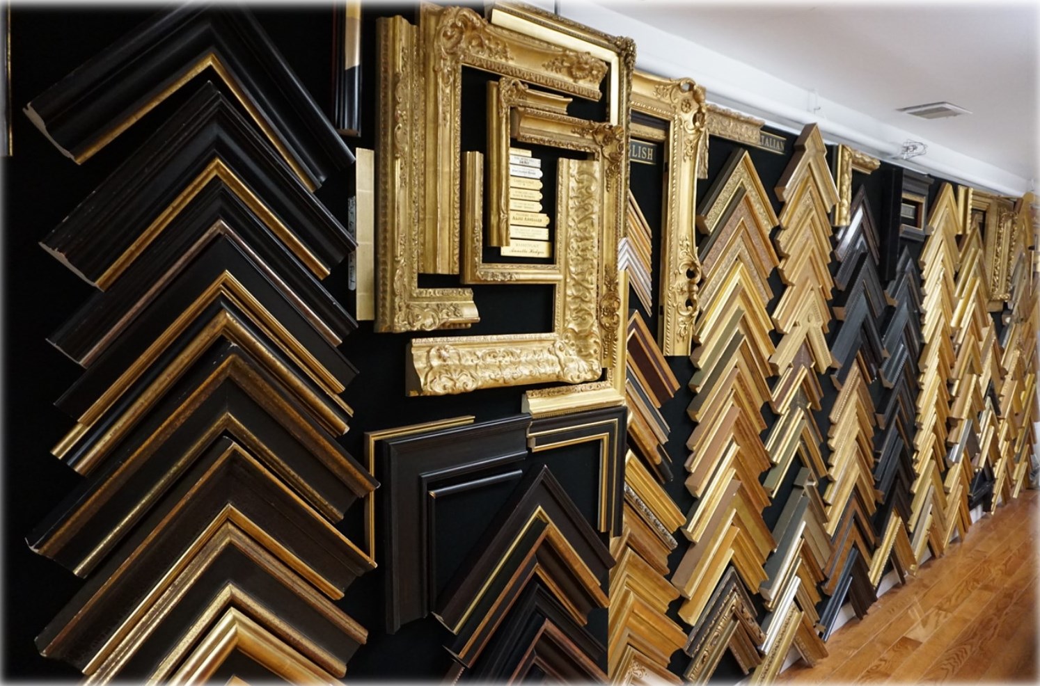 largest selection of gilded picture frames in the Metro Boston, custom picture framing