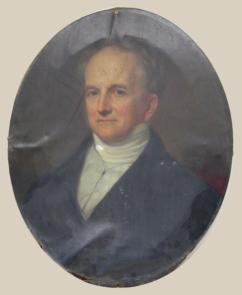 Portrait of Ambassador Lawrence by G.P.A. Healy (before restoration)