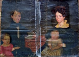 Art Conservation & Restoration Samples/ Early American Family Portrait