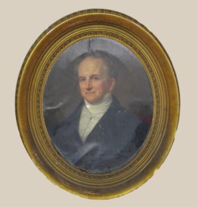 Portrait of Ambassador Lawrence by G.P.A. Healy (before restoration)