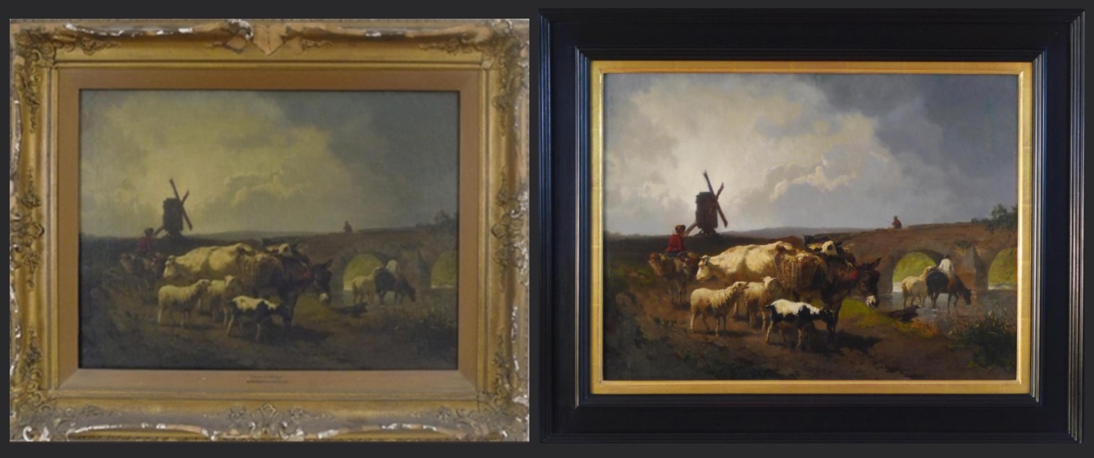 Dutch painting framed