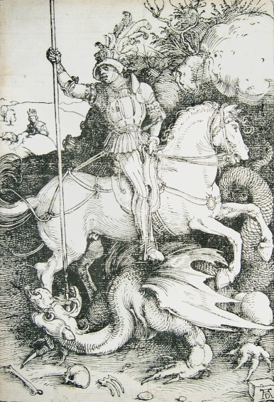 St. George and the Dragon by Albrecht Durer (after conservation) 