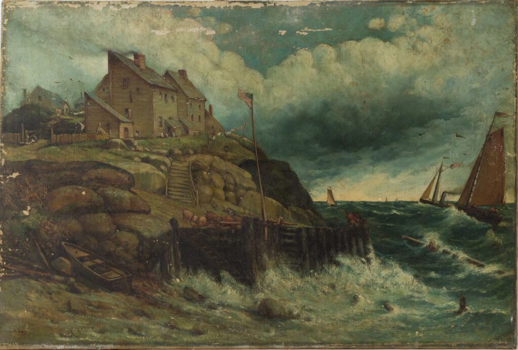 Old damaged painting