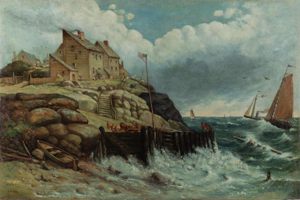 Monhegan Island painting after restoration
